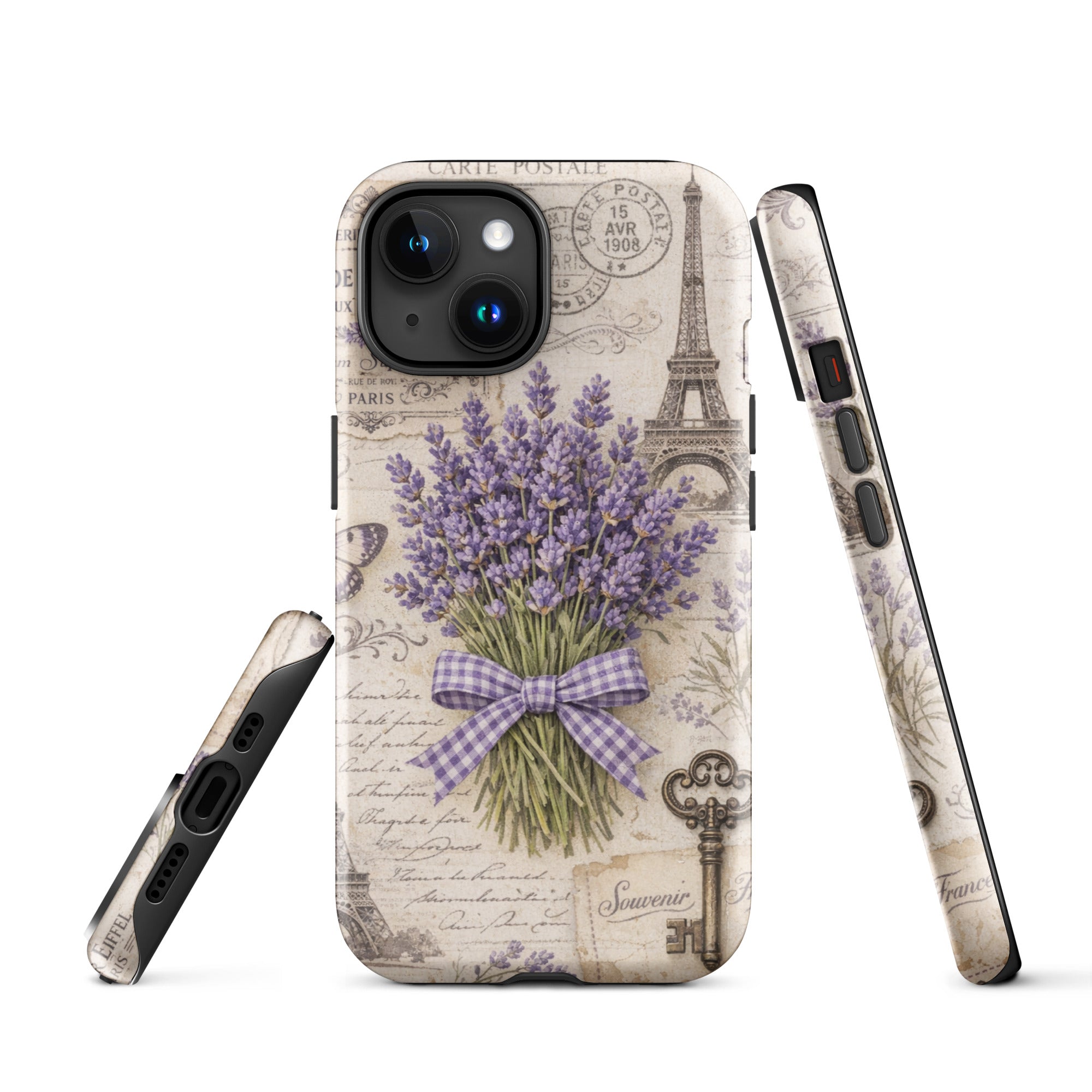 Vintage Paris Lavender Tough Case for iPhone 15