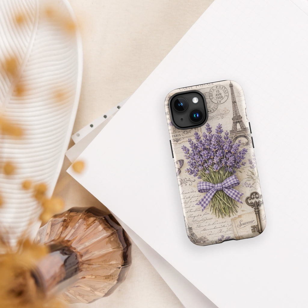 Vintage Paris Lavender Tough Case for iPhone 15