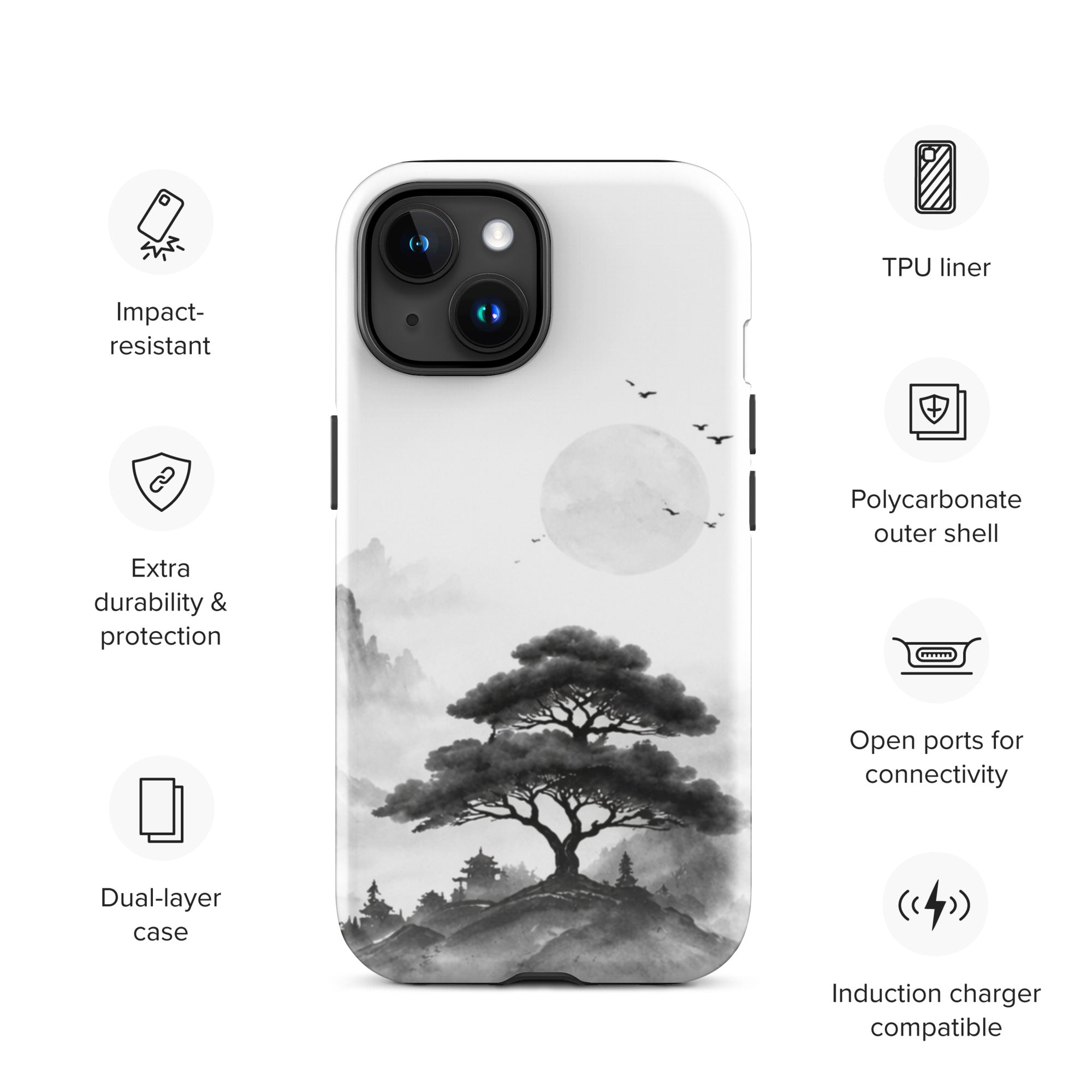 Silent Mountain Tough Case for iPhone 15
