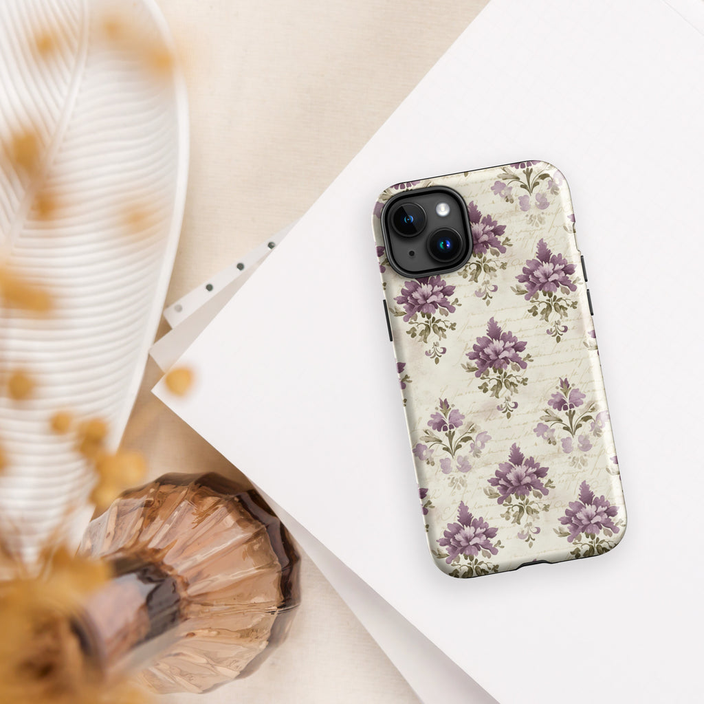 Vintage Floral Damask Tough Case for iPhone 15 Plus