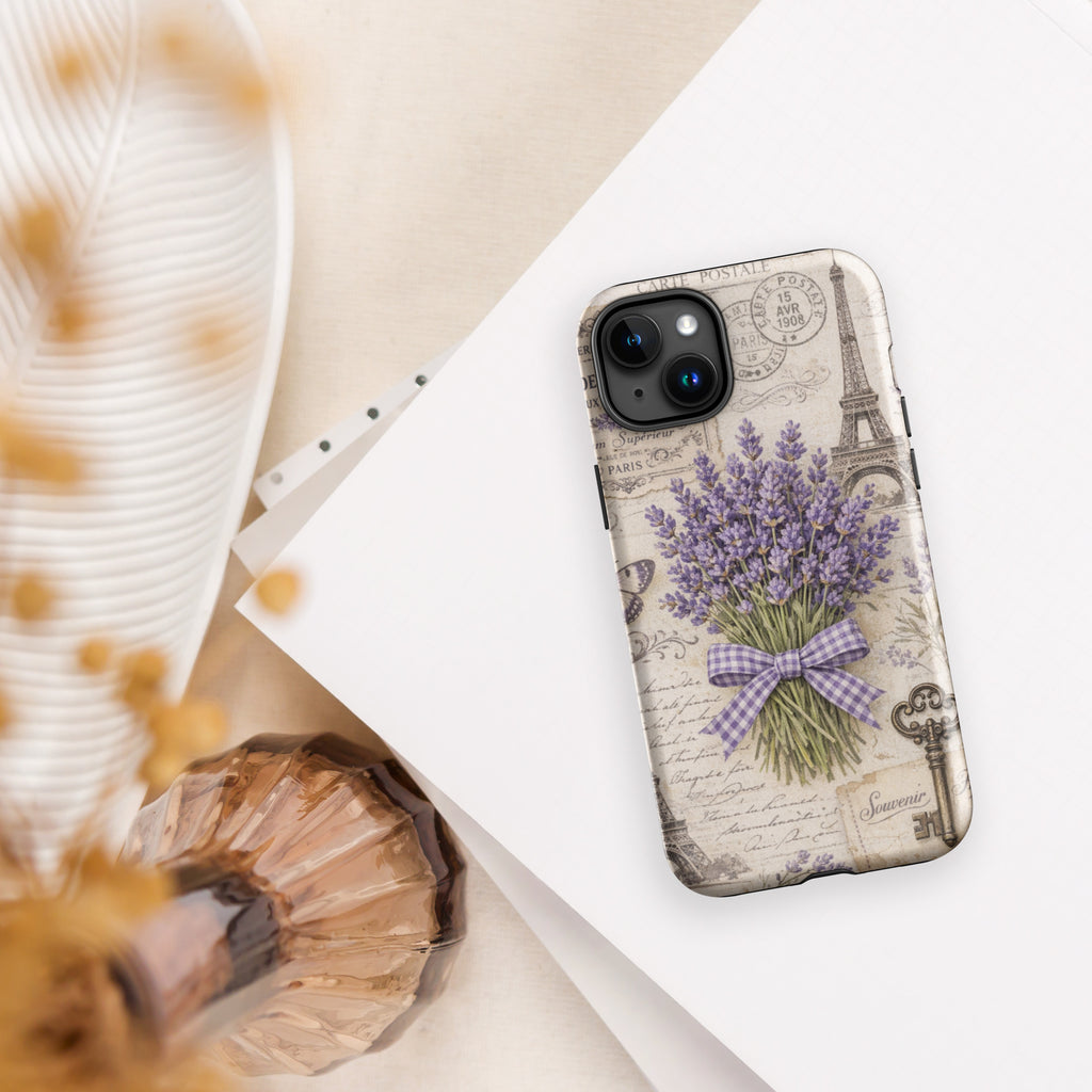 Vintage Paris Lavender Tough Case for iPhone 15 Plus