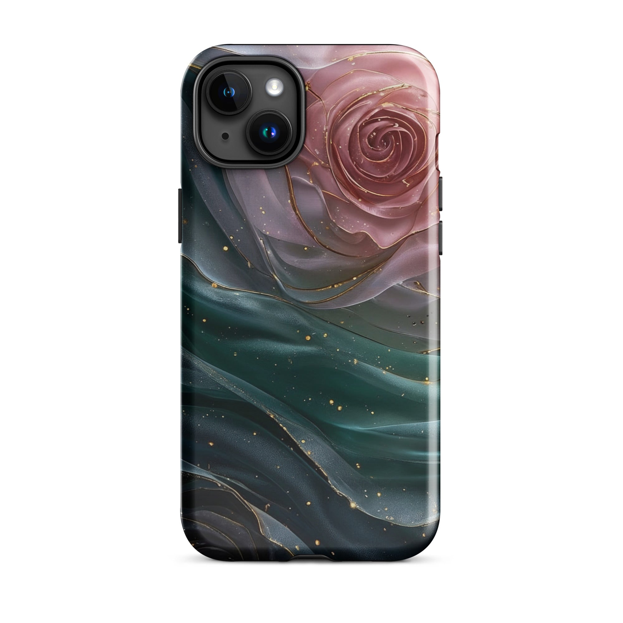 Elegant Rose Marble Tough Case for iPhone 15 Plus