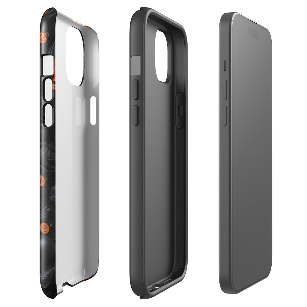 Dark Floral Glow Tough Case for iPhone 15 Plus