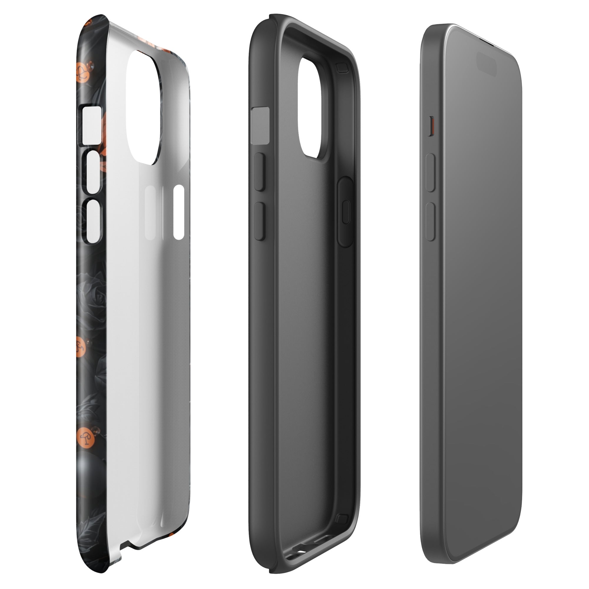 Dark Floral Glow Tough Case for iPhone 15 Plus