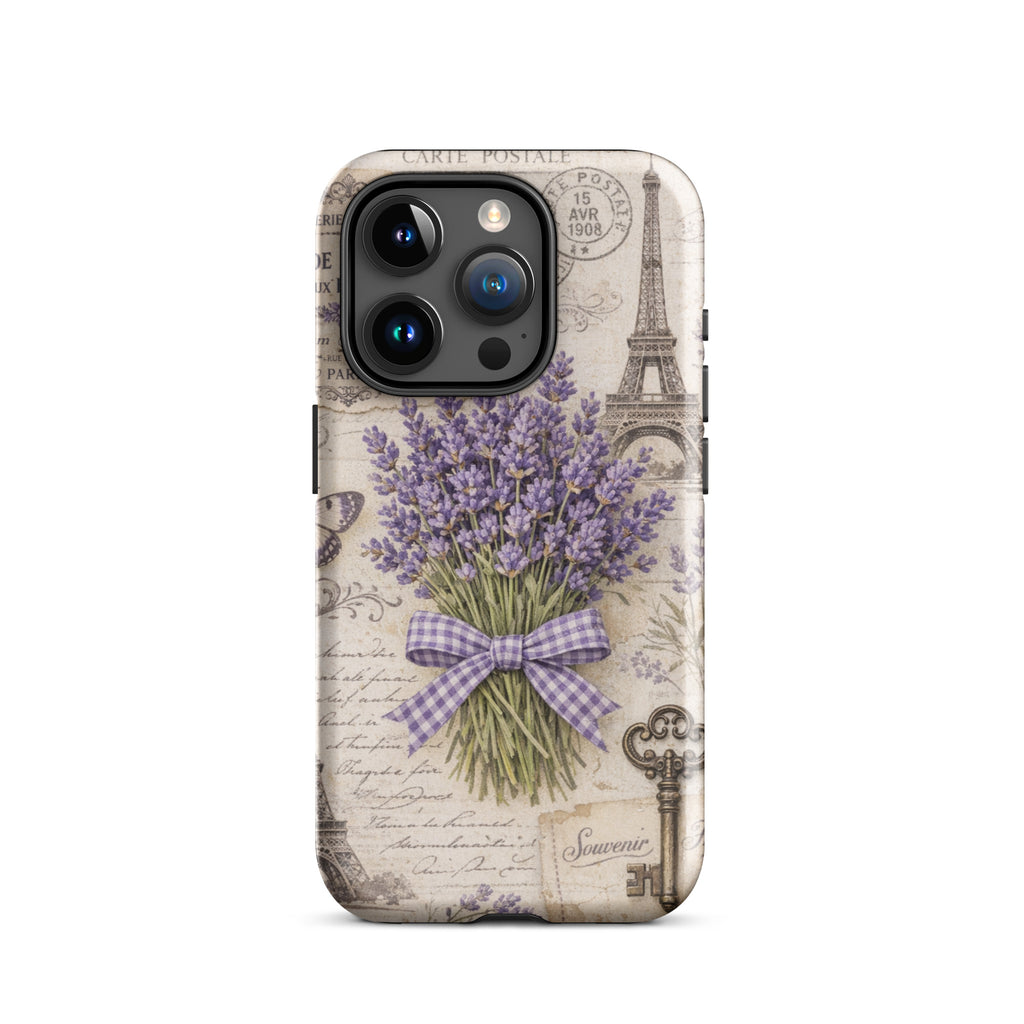 Vintage Paris Lavender Tough Case for iPhone 15 Pro