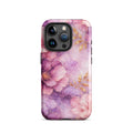 Pink Watercolor Floral Tough Case for iPhone 15 Pro