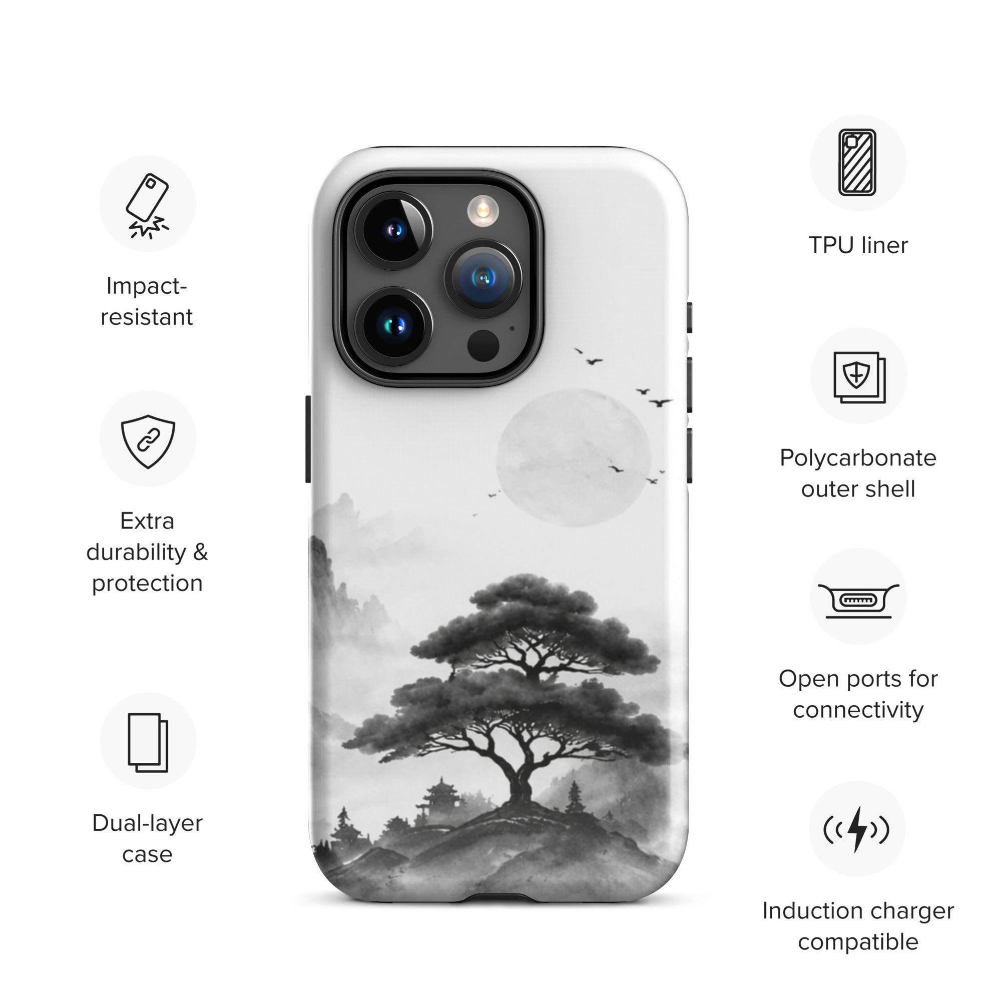 Silent Mountain Tough Case for iPhone 15 Pro