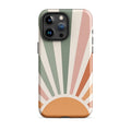 Retro Sunrise Tough Case for iPhone 15 Pro Max