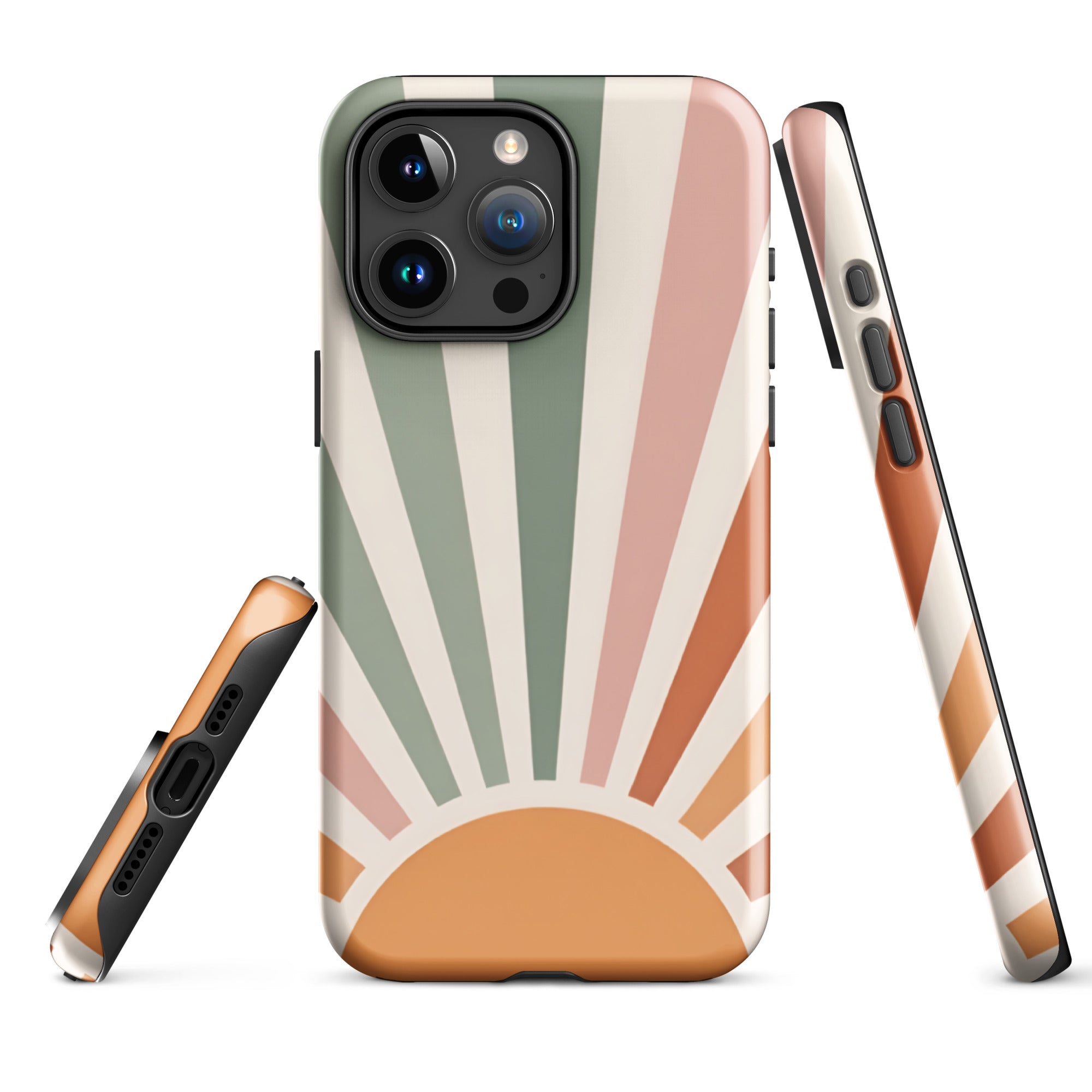 Retro Sunrise Tough Case for iPhone 15 Pro Max