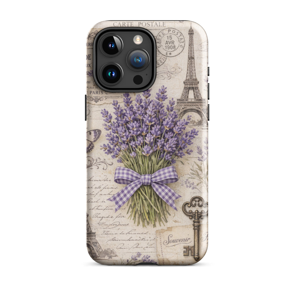 Vintage Paris Lavender Tough Case for iPhone 15 Pro Max