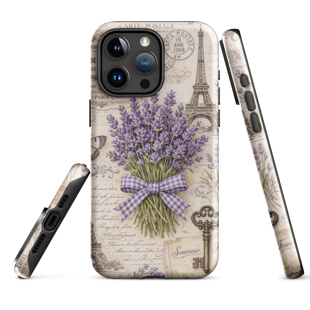 Vintage Paris Lavender Tough Case for iPhone 15 Pro Max