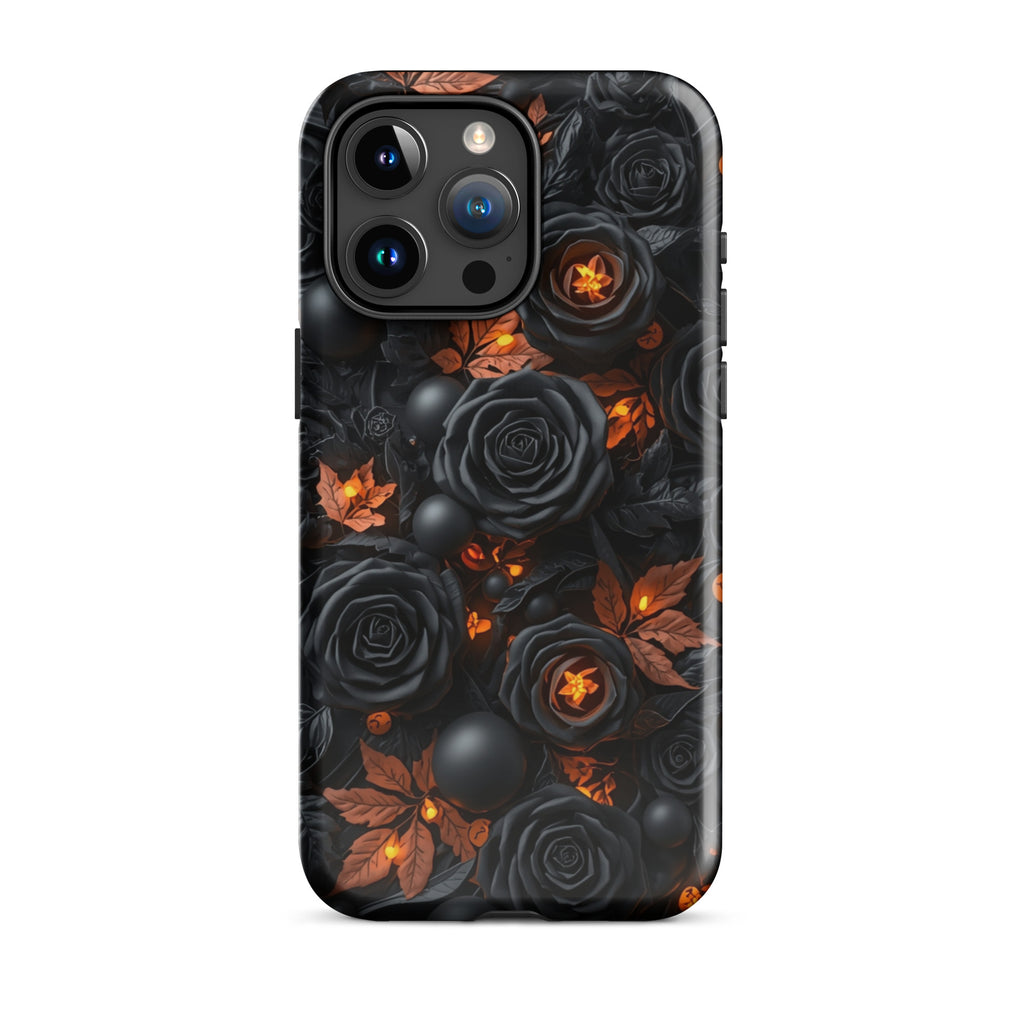 Dark Floral Glow Tough Case for iPhone 15 Pro Max