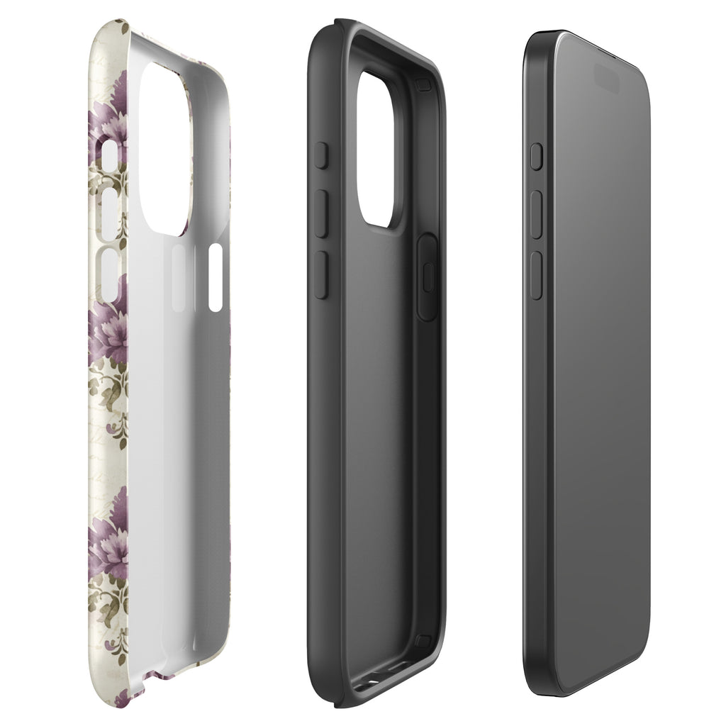 Vintage Floral Damask Tough Case for iPhone 15 Pro Max