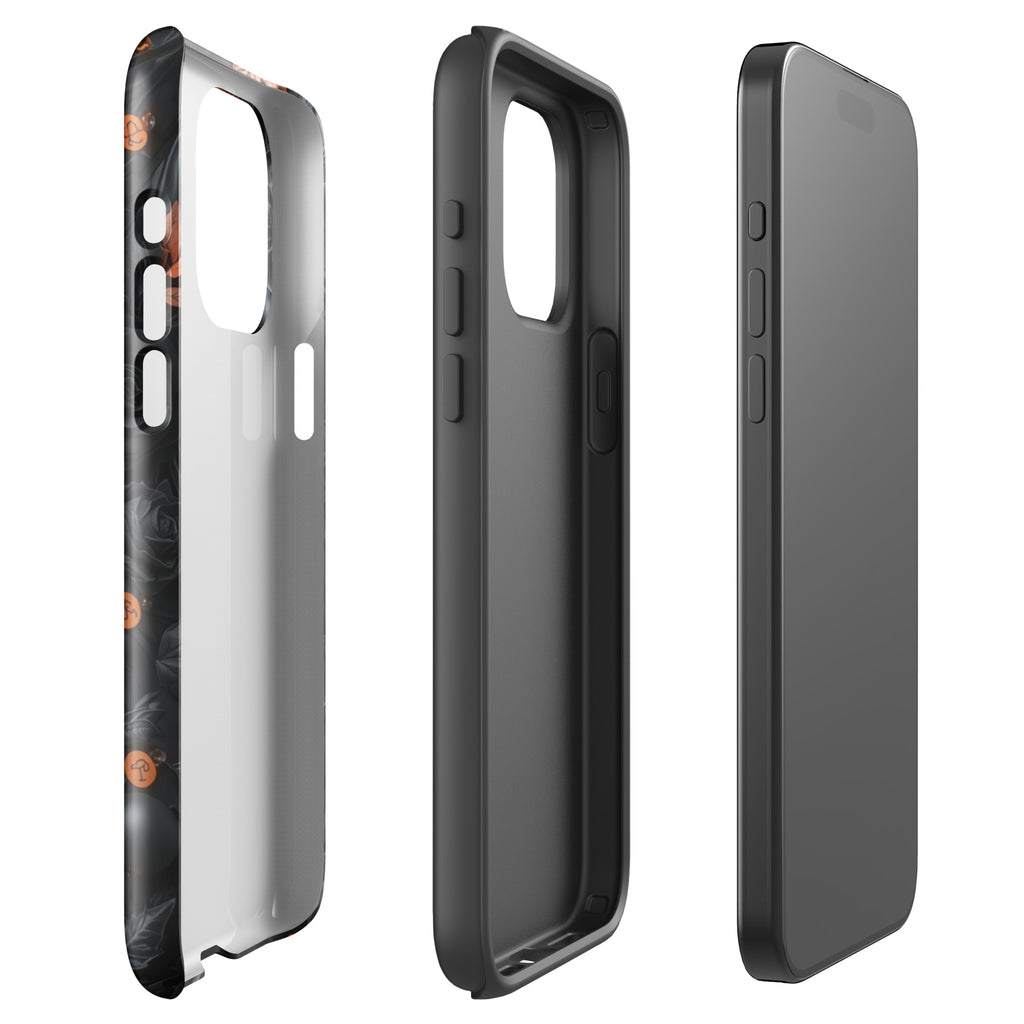 Dark Floral Glow Tough Case for iPhone 15 Pro Max