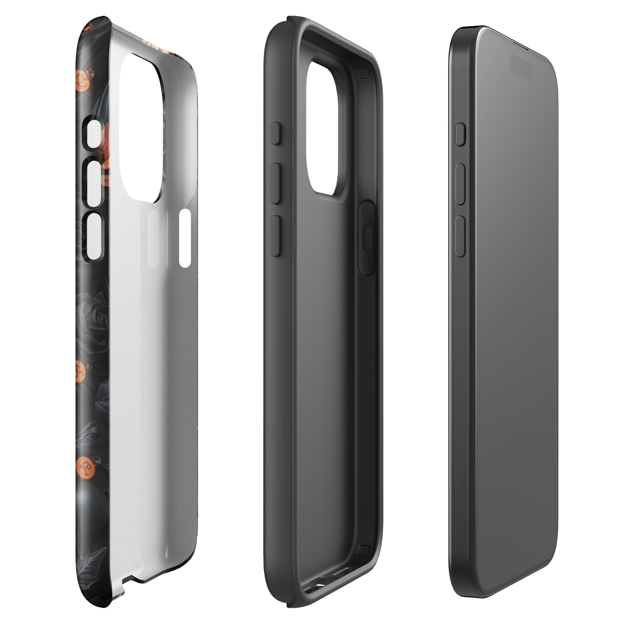 Dark Floral Glow Tough Case for iPhone 15 Pro Max