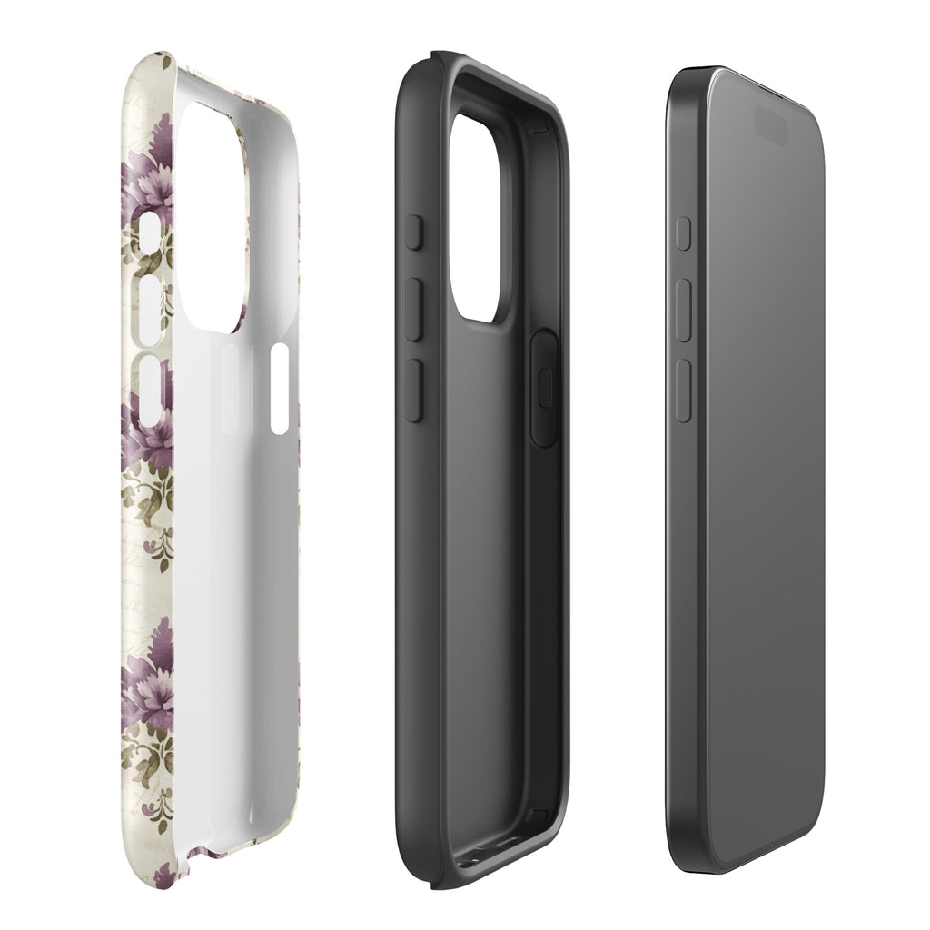 Vintage Floral Damask Tough Case for iPhone 15 Pro