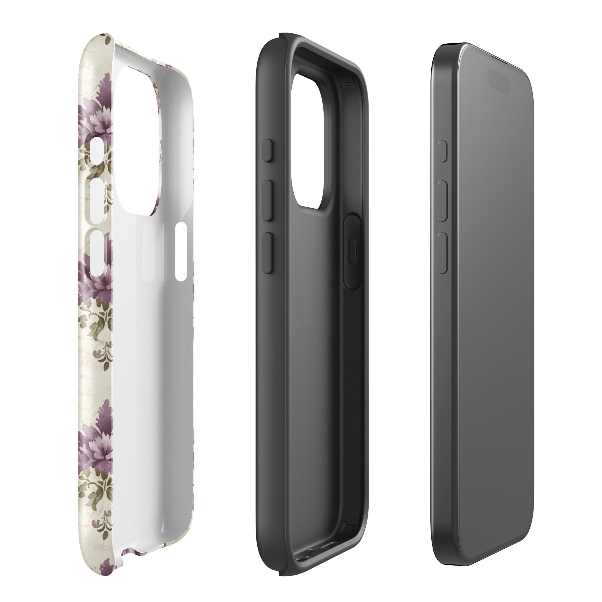 Vintage Floral Damask Tough Case for iPhone 15 Pro