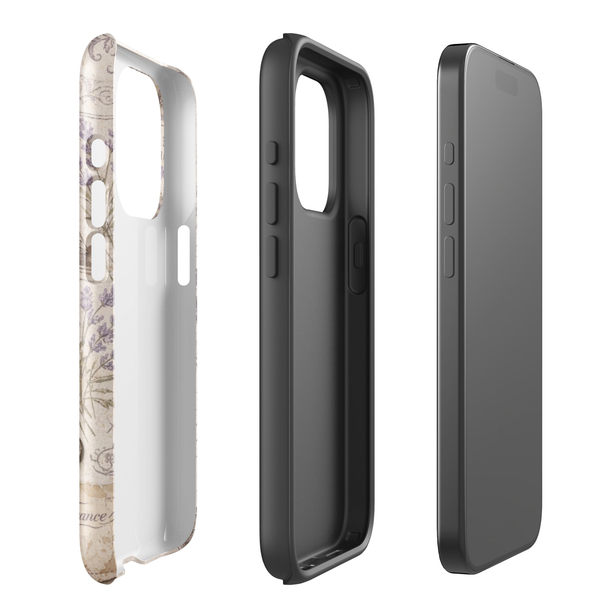 Vintage Paris Lavender Tough Case for iPhone 15 Pro
