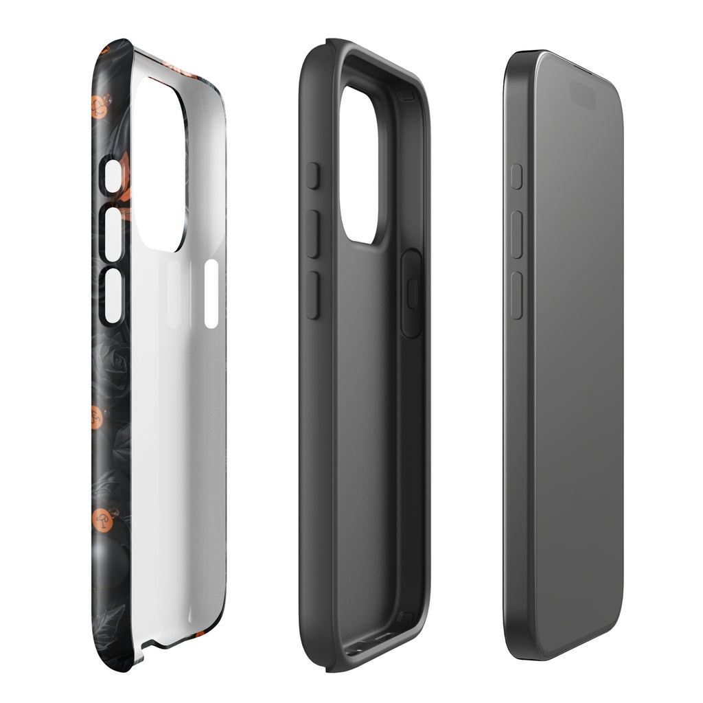 Dark Floral Glow Tough Case for iPhone 15 Pro
