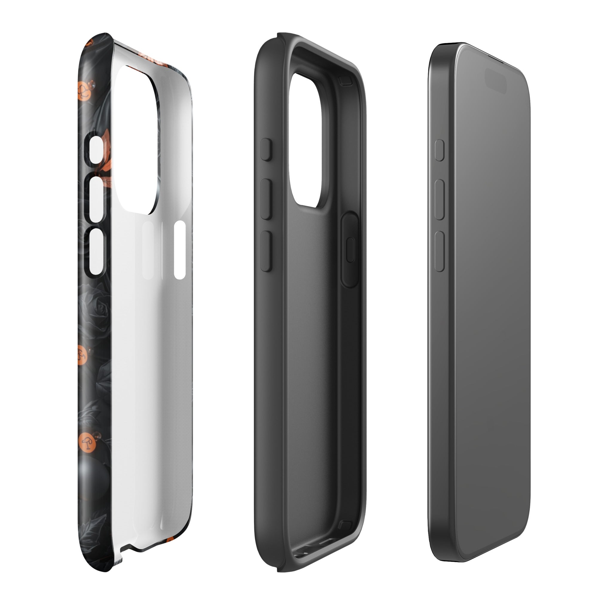 Dark Floral Glow Tough Case for iPhone 15 Pro