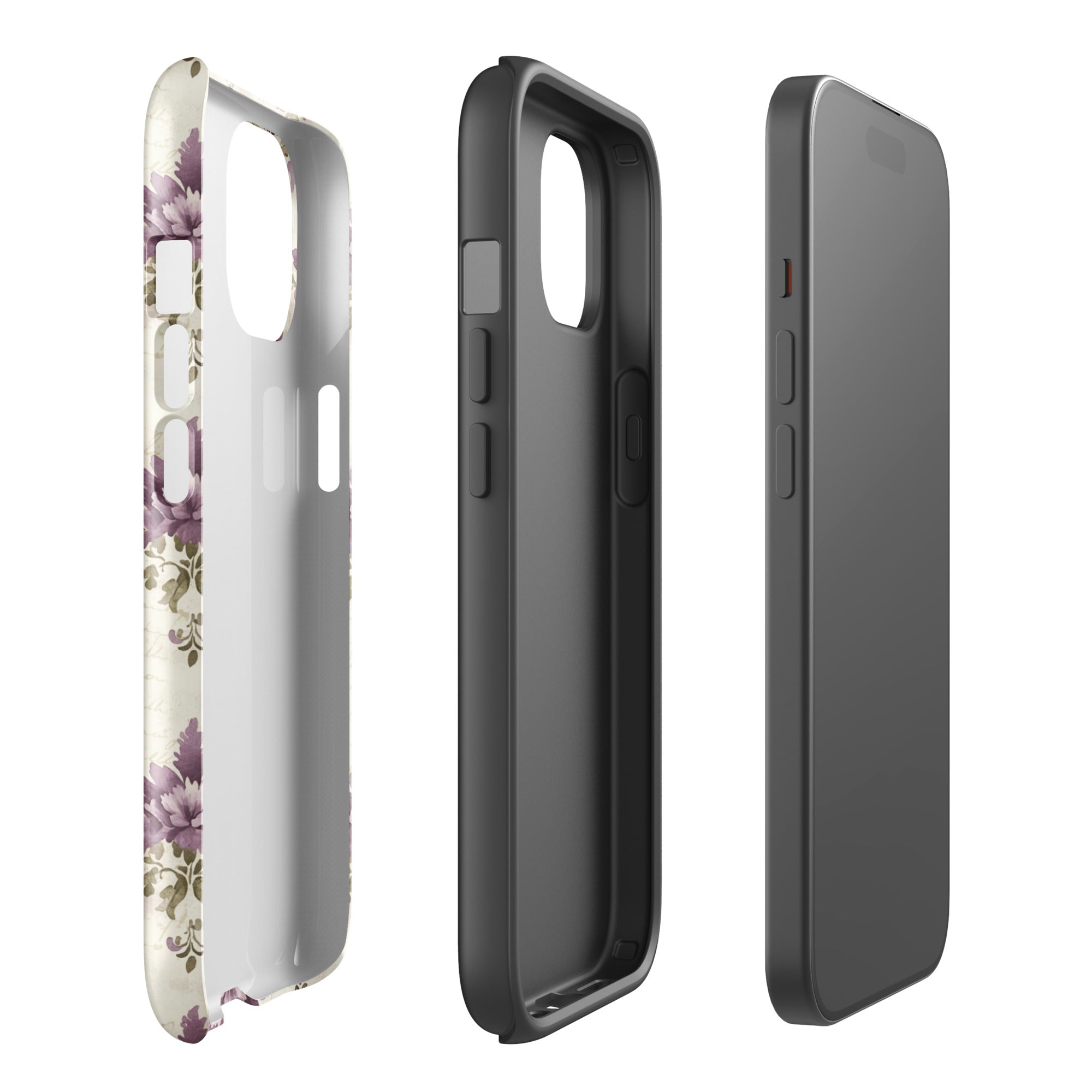 Vintage Floral Damask Tough Case for iPhone 15
