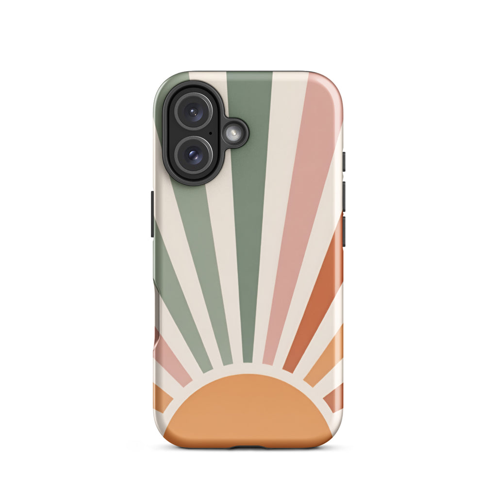 Retro Sunrise Tough Case for iPhone 16