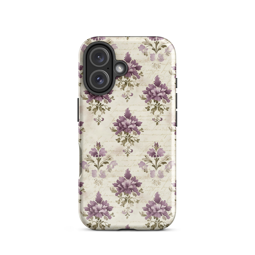 Vintage Floral Damask Tough Case for iPhone 16