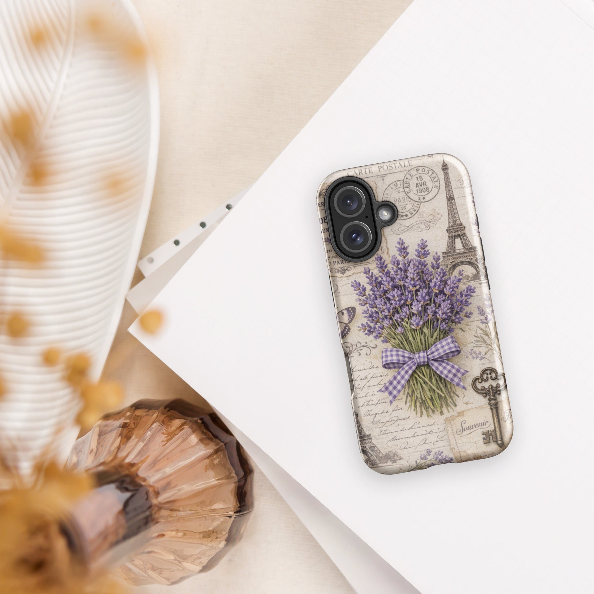 Vintage Paris Lavender Tough Case for iPhone 16