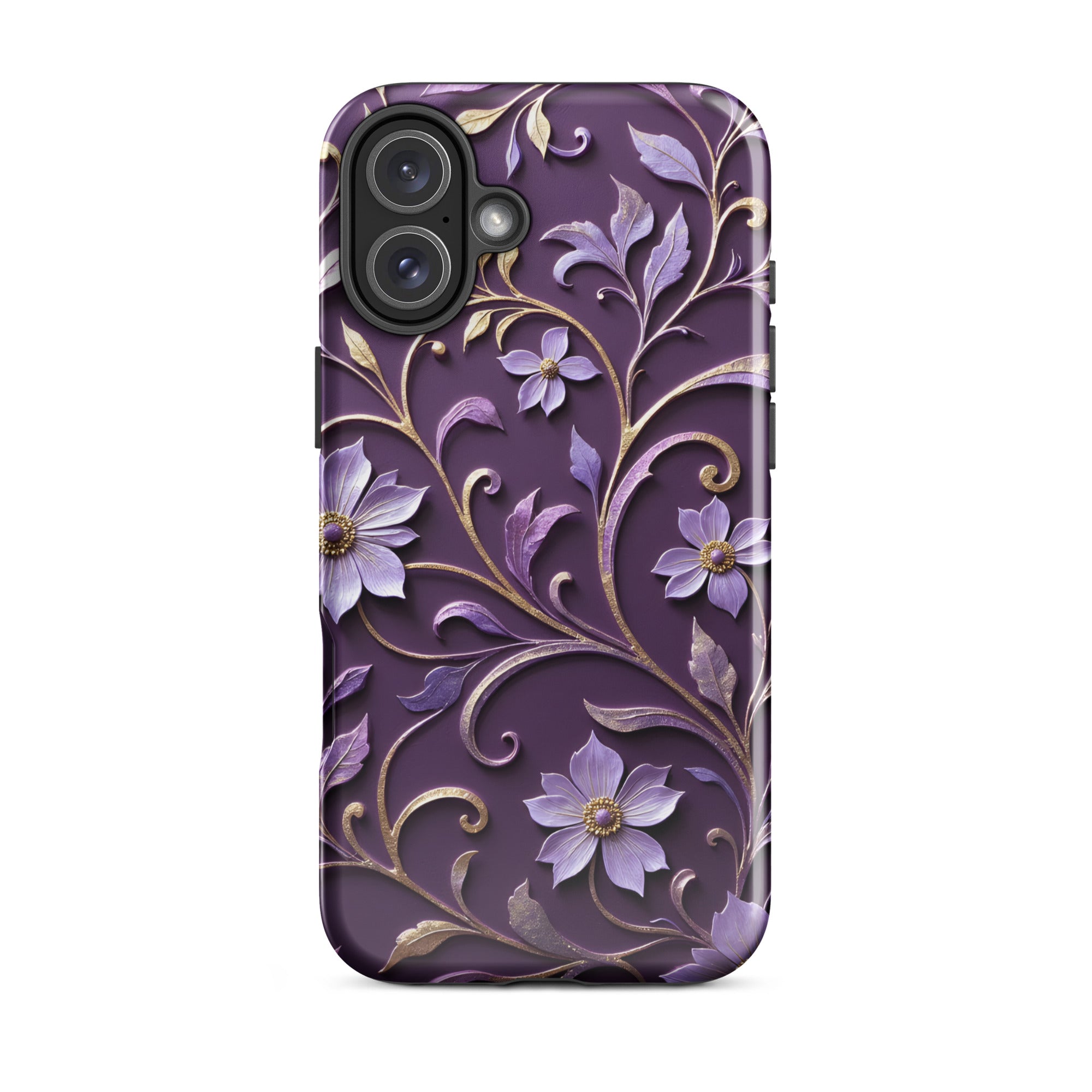 Royal Violet Filigree Tough Case for iPhone 16 Plus
