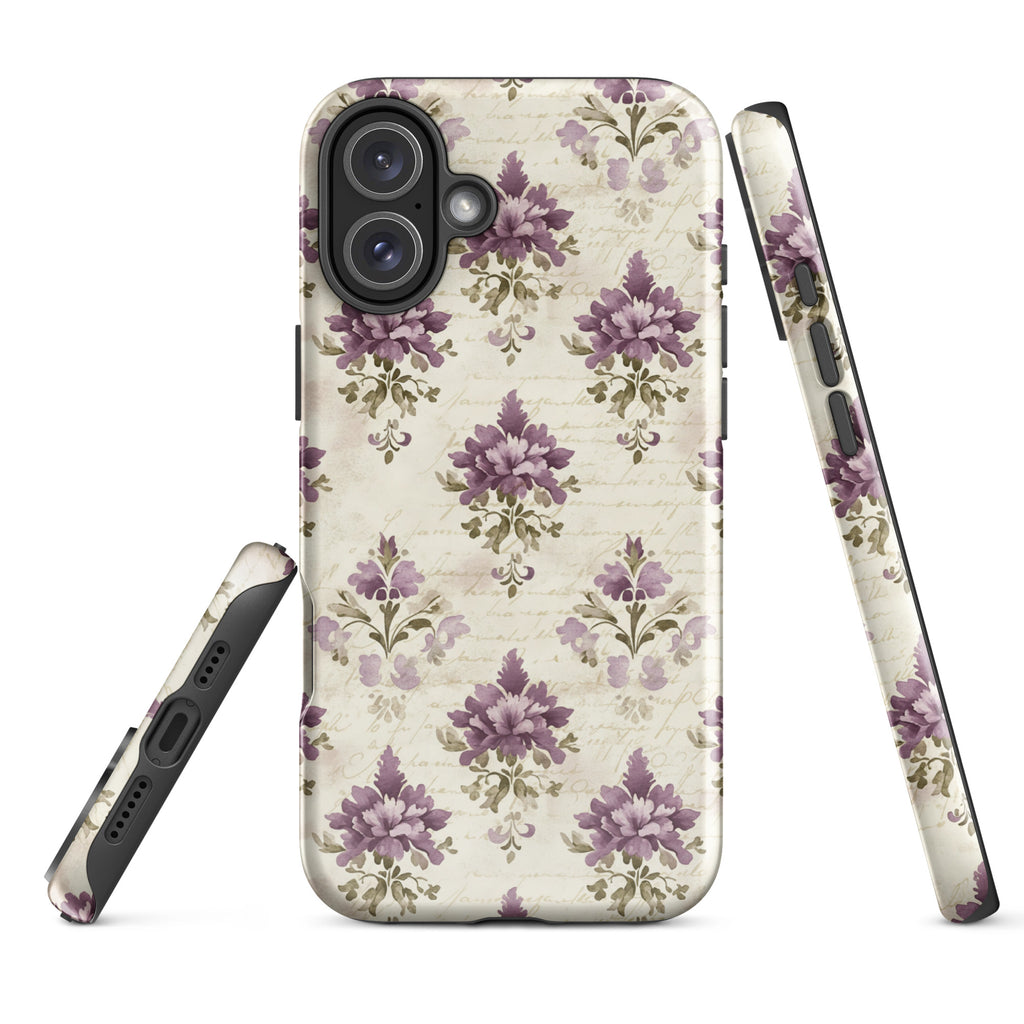 Vintage Floral Damask Tough Case for iPhone 16 Plus