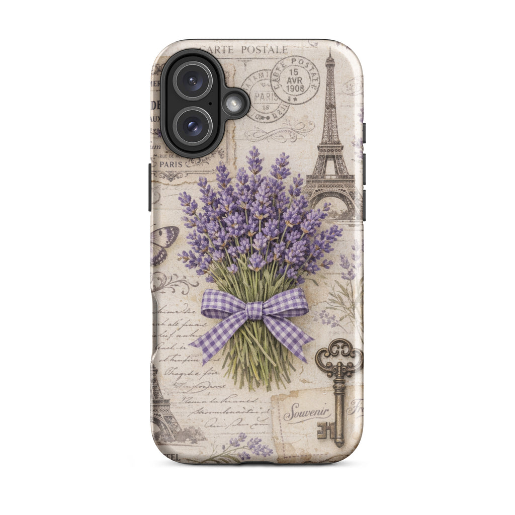 Vintage Paris Lavender Tough Case for iPhone 16 Plus