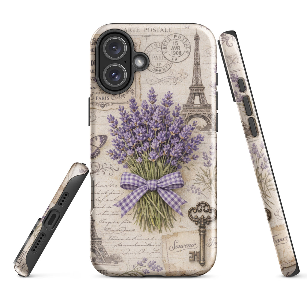 Vintage Paris Lavender Tough Case for iPhone 16 Plus