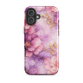 Pink Watercolor Floral Tough Case for iPhone 16 Plus