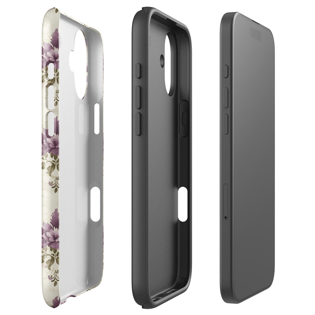 Vintage Floral Damask Tough Case for iPhone 16 Plus