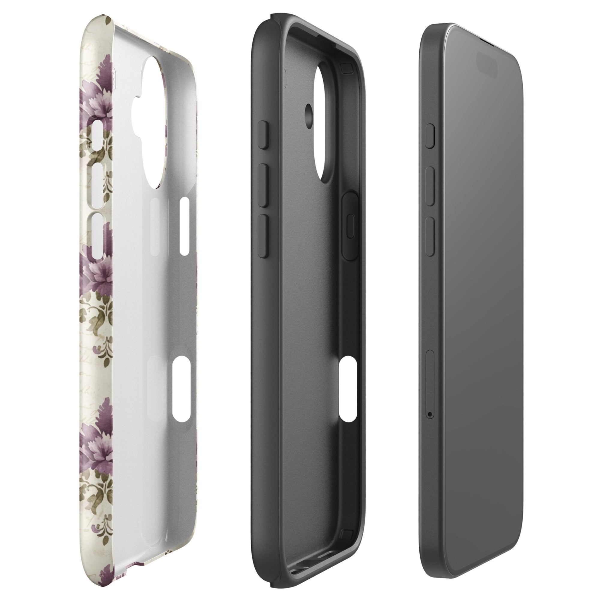 Vintage Floral Damask Tough Case for iPhone 16 Plus