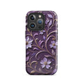 Royal Violet Filigree Tough Case for iPhone 16 Pro