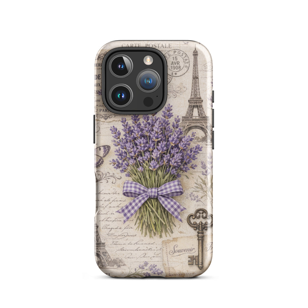 Vintage Paris Lavender Tough Case for iPhone 16 Pro
