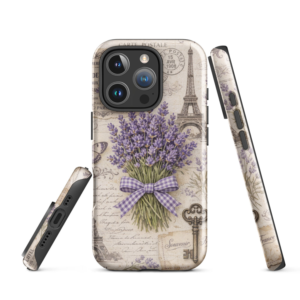 Vintage Paris Lavender Tough Case for iPhone 16 Pro