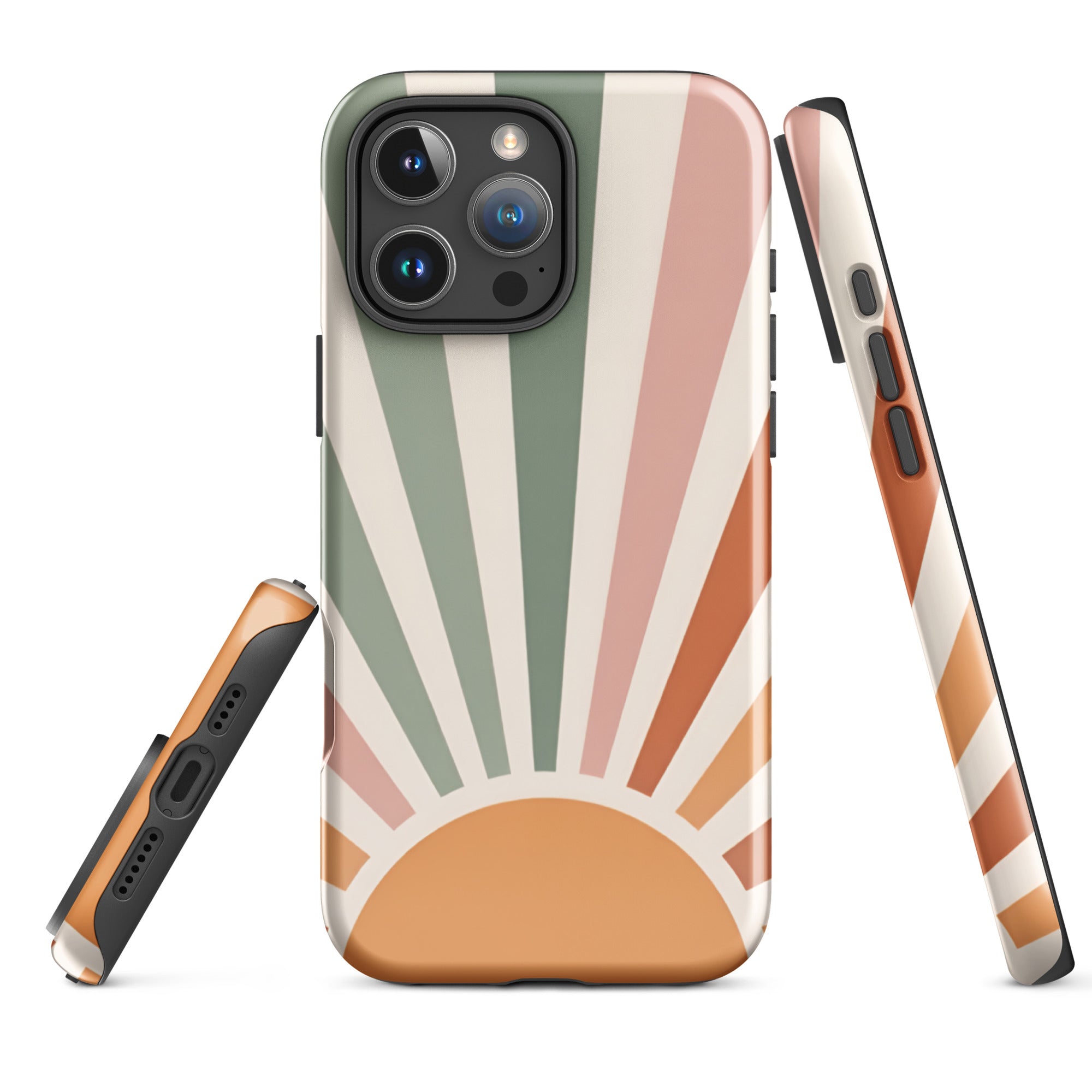 Retro Sunrise Tough Case for iPhone 16 Pro Max