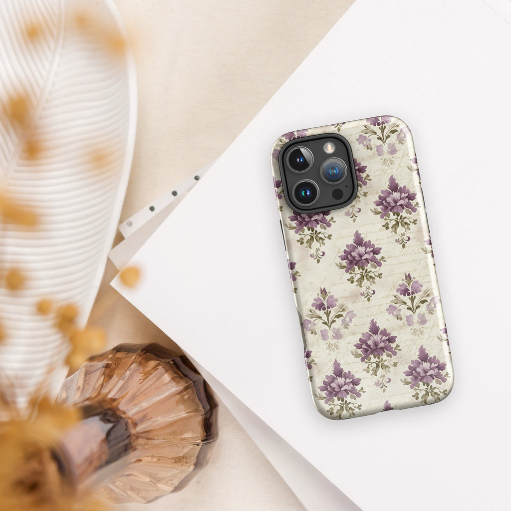 Vintage Floral Damask Tough Case for iPhone 16 Pro Max