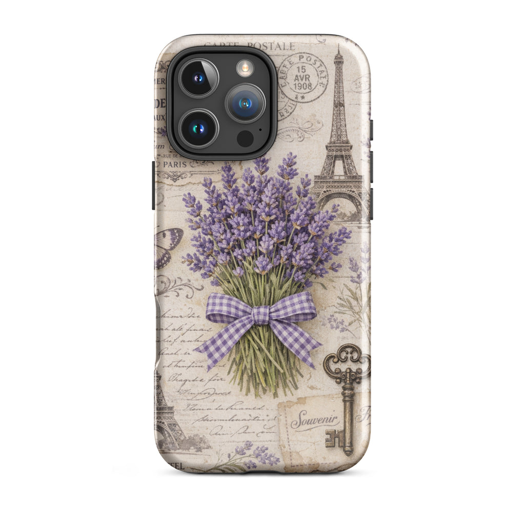 Vintage Paris Lavender Tough Case for iPhone 16 Pro Max