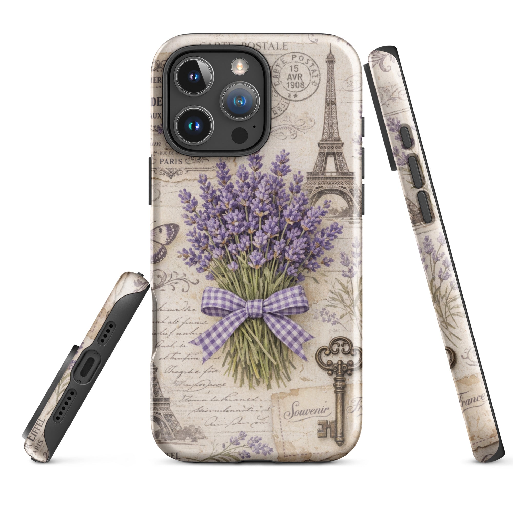 Vintage Paris Lavender Tough Case for iPhone 16 Pro Max