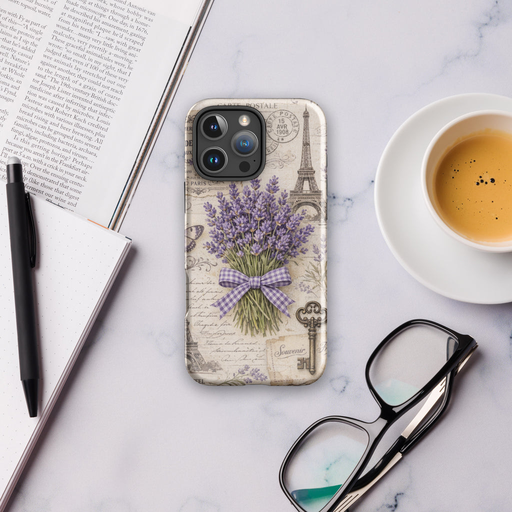 Vintage Paris Lavender Tough Case for iPhone 16 Pro Max