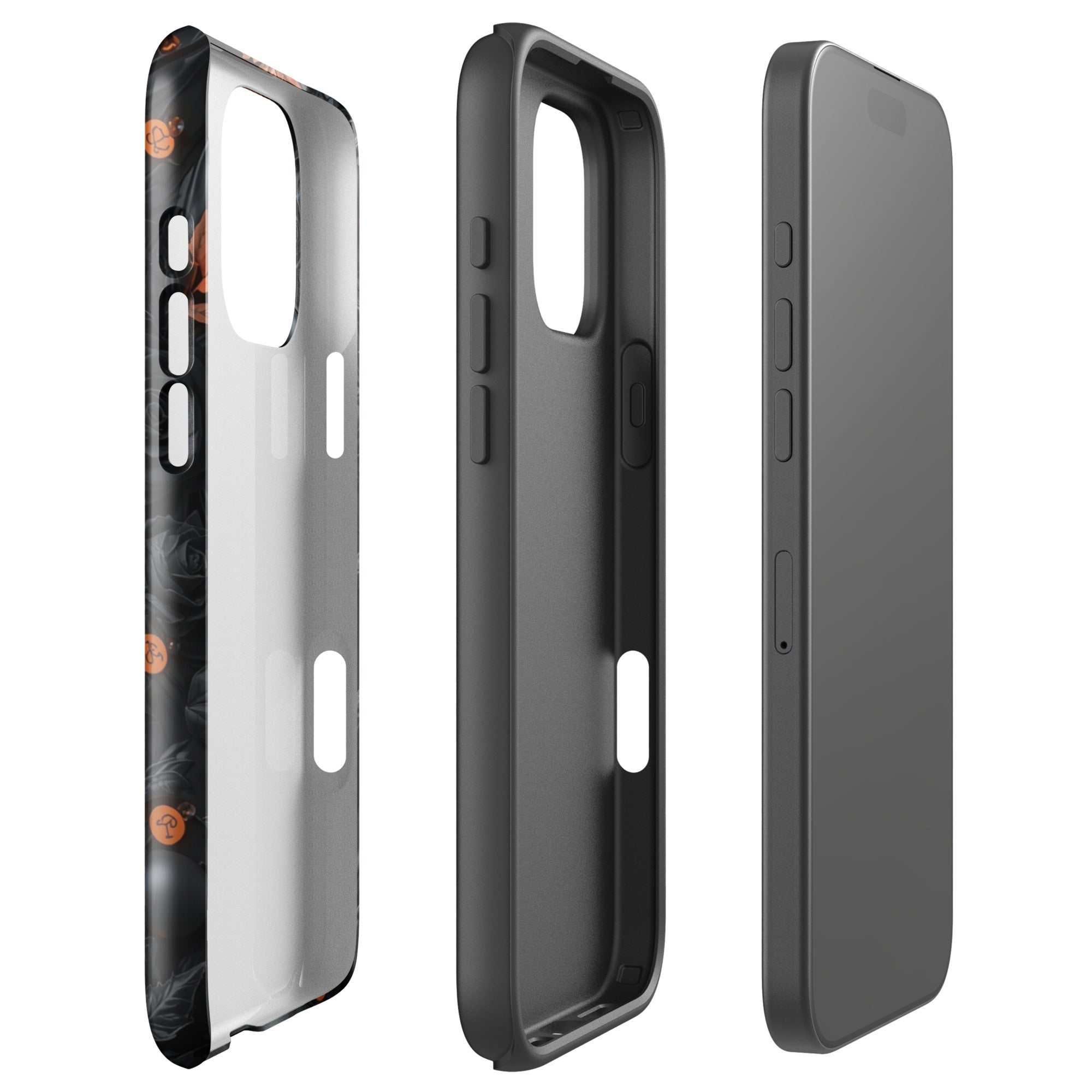 Dark Floral Glow Tough Case for iPhone 16 Pro Max