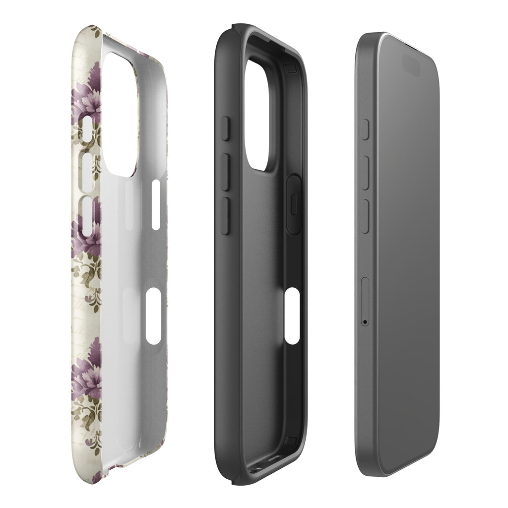 Vintage Floral Damask Tough Case for iPhone 16 Pro