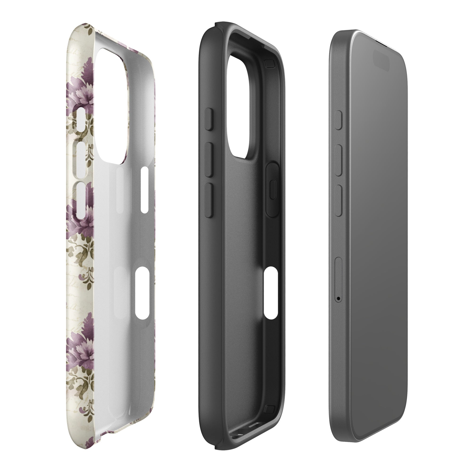 Vintage Floral Damask Tough Case for iPhone 16 Pro