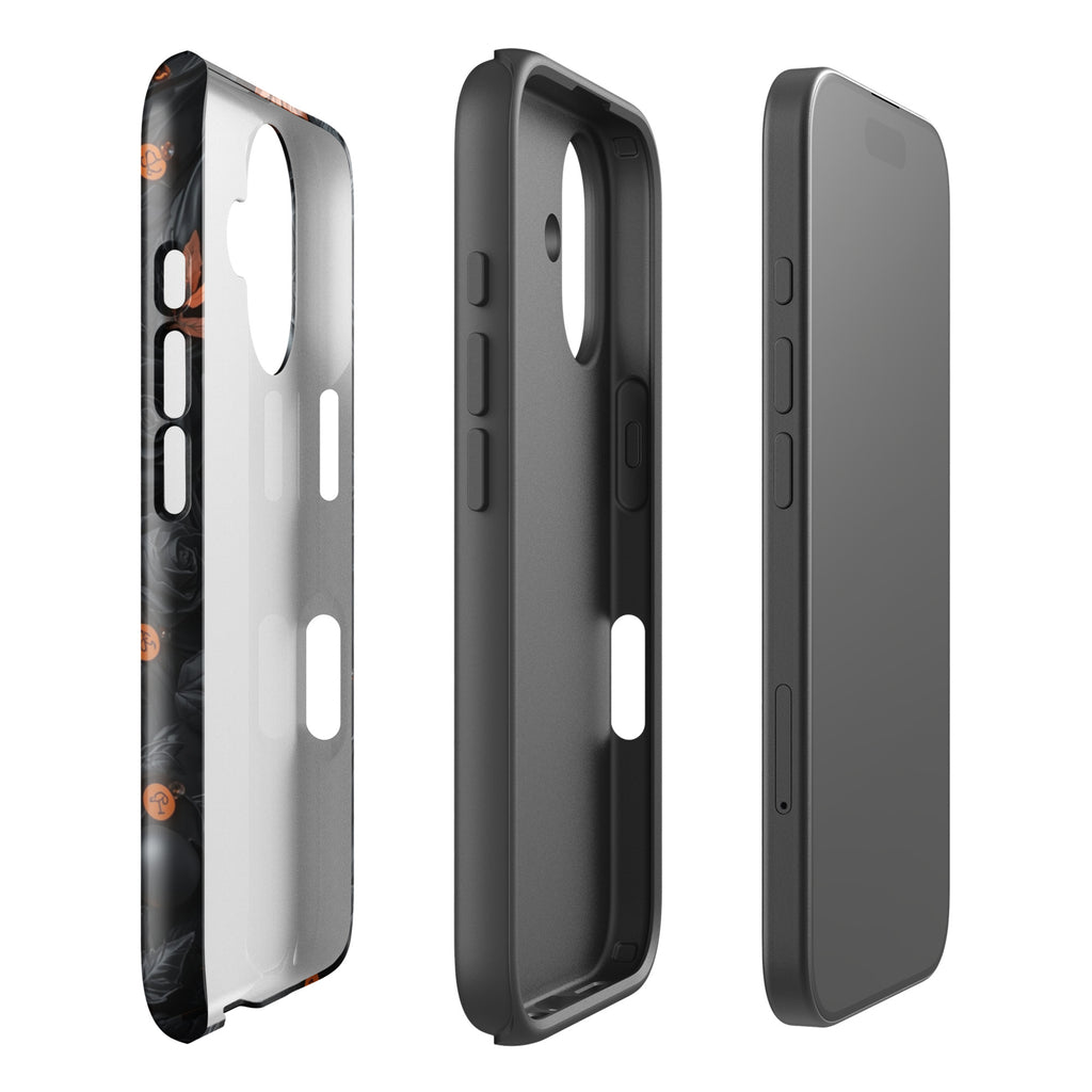 Dark Floral Glow Tough Case for iPhone 16