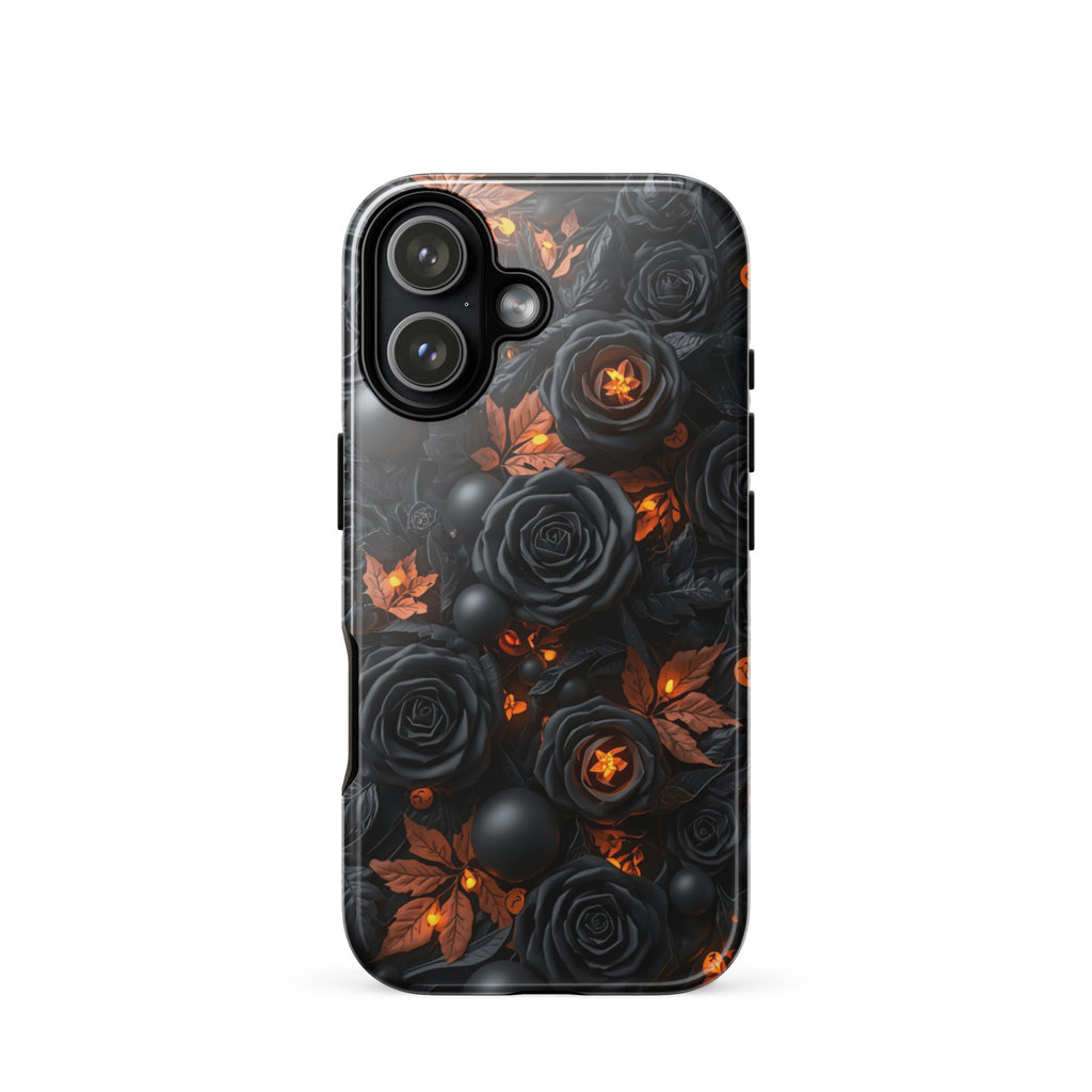 Dark Floral Glow Tough Case for iPhone 17