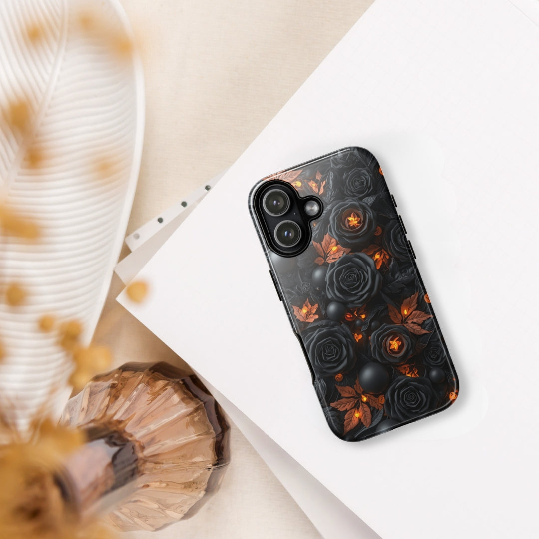 Dark Floral Glow Tough Case for iPhone 17