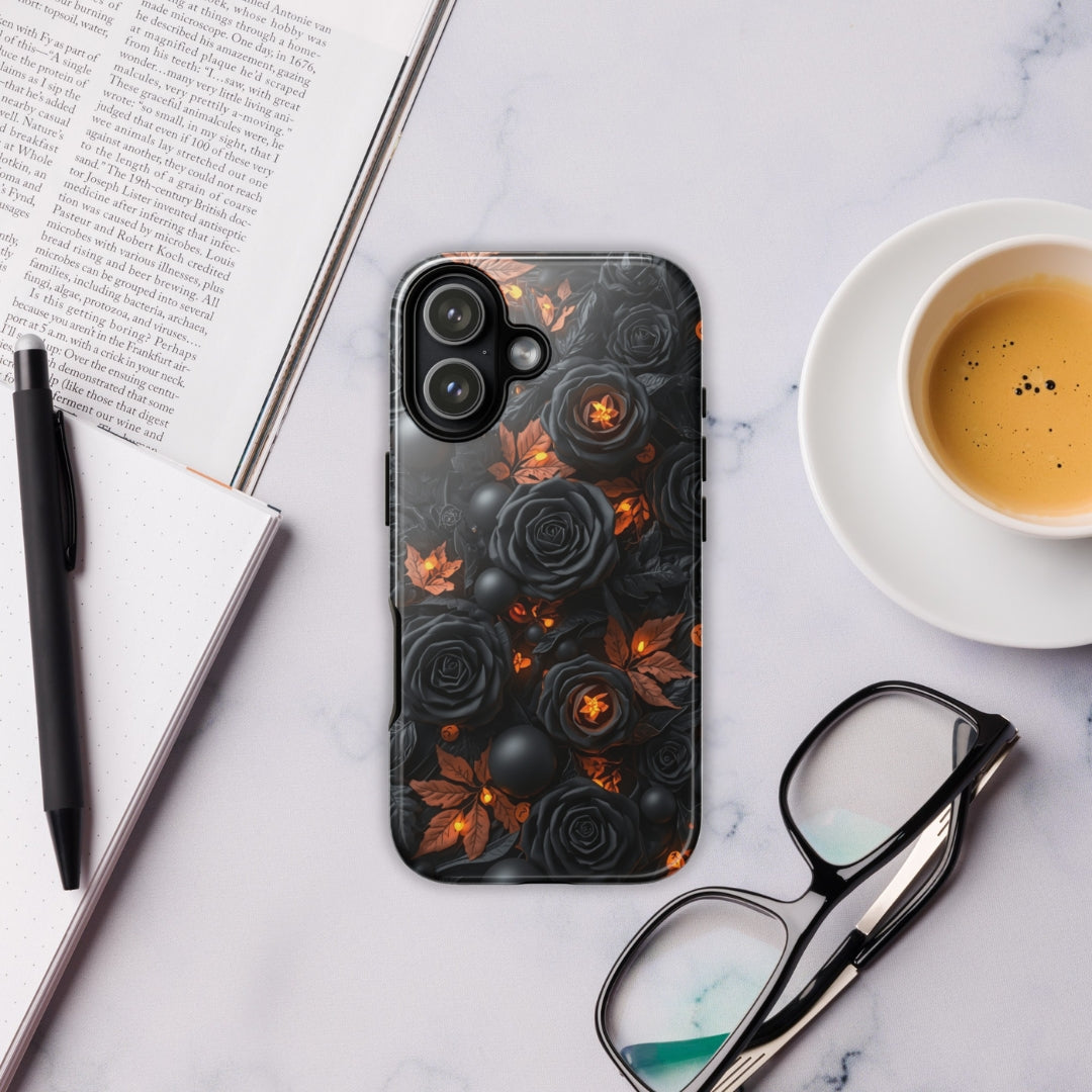 Dark Floral Glow Tough Case for iPhone 17